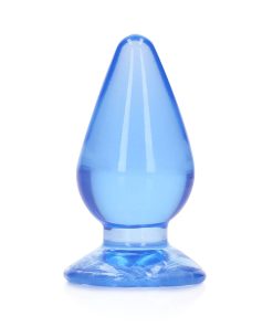 Realrock Crystal Clear 4.5 In. Anal Plug Blue