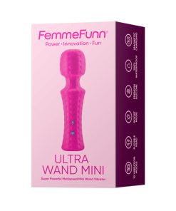 Femmefunn Ultra Wand Mini Rechargeable Flexible Textured Silicone Vibrator Pink