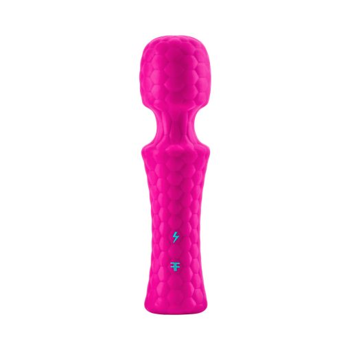 Femmefunn Ultra Wand Mini Rechargeable Flexible Textured Silicone Vibrator Pink - Image 3