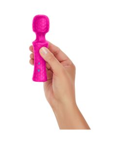 Femmefunn Ultra Wand Mini Rechargeable Flexible Textured Silicone Vibrator Pink