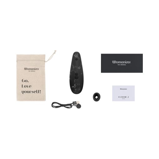Womanizer X Marilyn Monroe Classic 2 Special Edition Pleasure Air Clitoral Stimulator Black Marble - Image 10