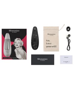Womanizer X Marilyn Monroe Classic 2 Special Edition Pleasure Air Clitoral Stimulator Black Marble