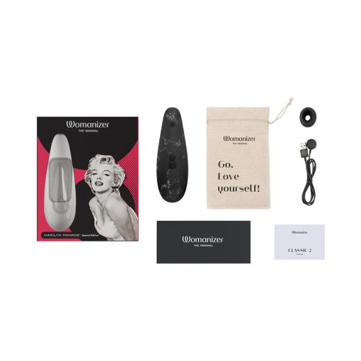 Womanizer X Marilyn Monroe Classic 2 Special Edition Pleasure Air Clitoral Stimulator Black Marble - Image 11