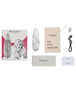 Womanizer X Marilyn Monroe Classic 2 Special Edition Pleasure Air Clitoral Stimulator White Marble