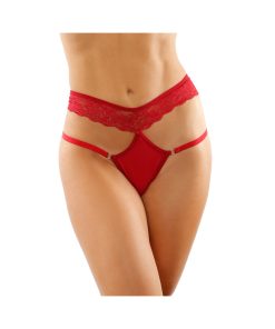 Ren Microfiber Panty With Double-Strap Waistband Red S/M