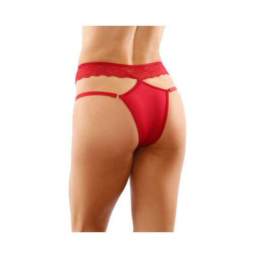 Ren Microfiber Panty With Double-Strap Waistband Red S/M - Image 2