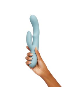 Femmefunn Balai Rechargeable Silicone Swaying Motion Dual Stimulation Vibrator Light Blue