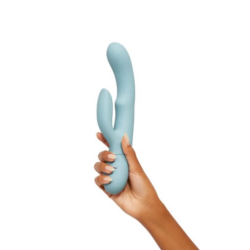 Femmefunn Balai Rechargeable Silicone Swaying Motion Dual Stimulation Vibrator Light Blue - Image 7