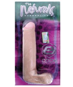Naturals 8In. Dong W/Balls (Flesh)
