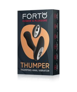 Forto Thumper Rechargeable Remote-Controlled Silicone Thumping Anal Vibrator Black