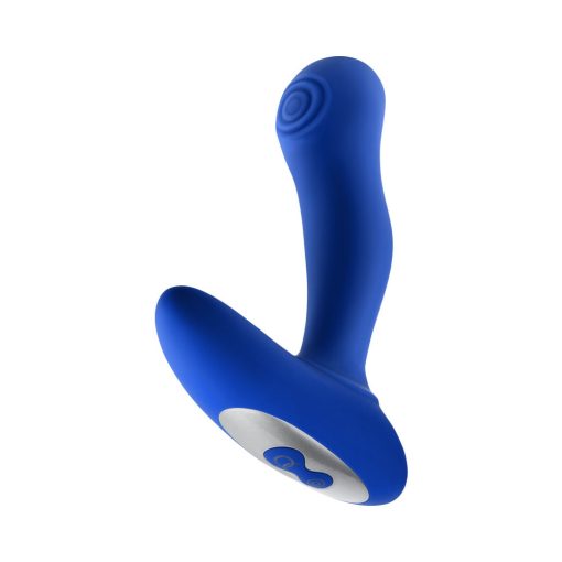Forto Thumper Rechargeable Remote-Controlled Silicone Thumping Anal Vibrator Blue - Image 3