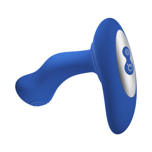 Forto Thumper Rechargeable Remote-Controlled Silicone Thumping Anal Vibrator Blue - Image 4