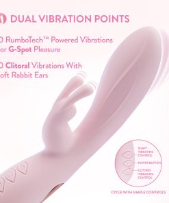 Blush Morgan Rabbit Vibrator – Dual Motor RumboTech Vibe (Pink, Splashproof)
