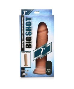 Curve Toys Big Shot 7 In. Vibrating Silicone Dildo With Suction Cup Light
