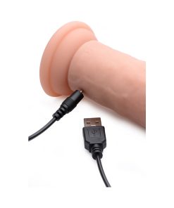 Curve Toys Big Shot 7 In. Vibrating Silicone Dildo With Suction Cup Light