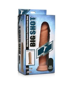 Curve Toys Big Shot 7 In. Vibrating Silicone Dildo With Suction Cup Light