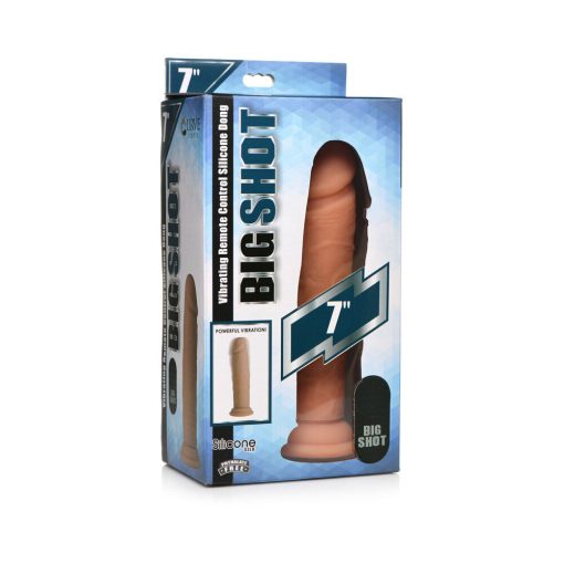 Curve Toys Big Shot 7 In. Vibrating Silicone Dildo With Suction Cup Light - Image 8