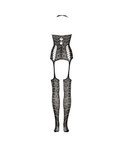 Le Desir Lace Suspender Bodystocking Black O/S