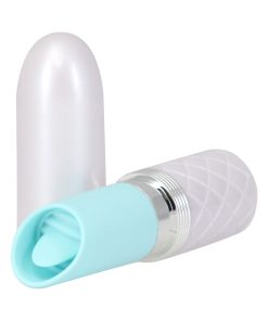 Pillow Talk Lusty Silicone Flickering Lipstick Vibrator With Swarovski Crystal Teal
