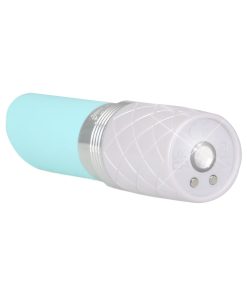 Pillow Talk Lusty Silicone Flickering Lipstick Vibrator With Swarovski Crystal Teal
