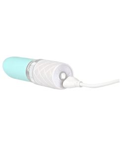 Pillow Talk Lusty Silicone Flickering Lipstick Vibrator With Swarovski Crystal Teal