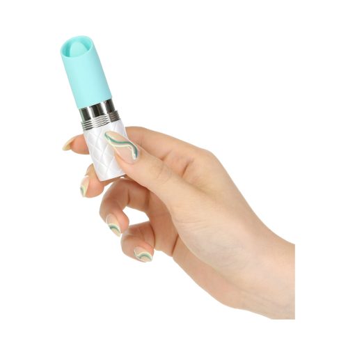Pillow Talk Lusty Silicone Flickering Lipstick Vibrator With Swarovski Crystal Teal - Image 7
