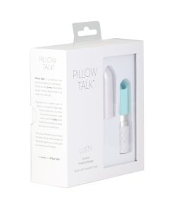 Pillow Talk Lusty Silicone Flickering Lipstick Vibrator With Swarovski Crystal Teal