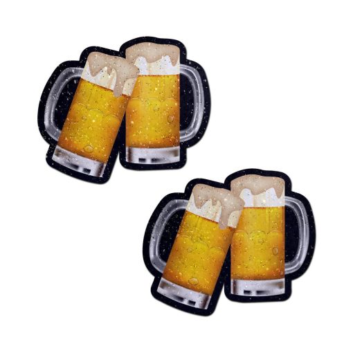 Pastease Clinking Beer Mug Nipple Pasties - Image 2