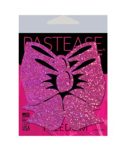 Pastease Bow: Hot Pink Glitter Bows Nipple Pasties