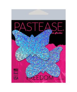 Pastease Butterfly: Baby Blue Glitter Butterflies Nipple Pasties