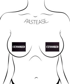 Pastease Censored: Black Censor Bars Nipple Pasties