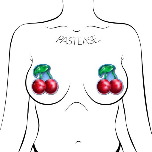 Pastease Cherry: Red Cherries Nipple Pasties - Image 3