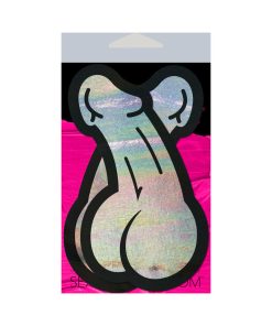 Pastease Penis: Holographic Silver Dick Nipple Pasties