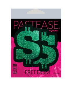 Pastease Money: Green Glitter Dollar Sign Nipple Pasties