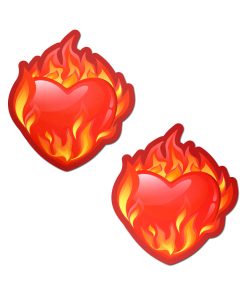 Pastease Flaming Heart Nipple Pasties
