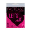 Pastease Love: Let'S Fuck Black Heart On Neon Pink Base Nipple Pasties