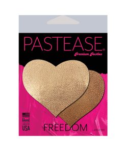 Pastease Love: Liquid Rose Gold Heart Nipple Pasties