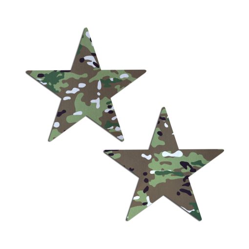 Pastease Nautical Star: Military Multi-Cam Camoflauge Nipple Pasties - Image 2
