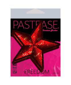 Pastease Nautical Star: Diamond Thom Red Disco Sailor Star Nipple Pasties