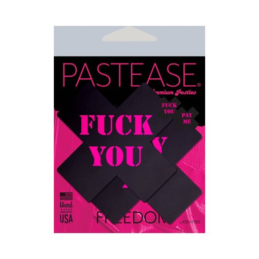 Pastease Plus X: Black With Pink Fuck You