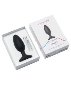 Lovense Hush 2 Bluetooth Remote-Controlled Vibrating Butt Plug M 1.75 In.