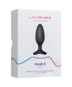 Lovense Hush 2 Bluetooth Remote-Controlled Vibrating Butt Plug M 1.75 In.
