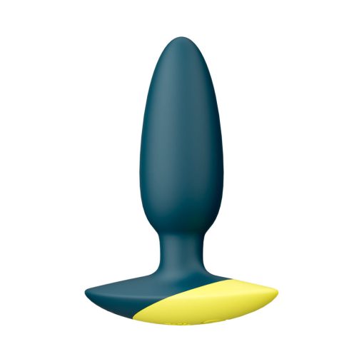 Romp Bass Rechargeable Silicone Vibrating Anal Plug Dark Green - Image 2