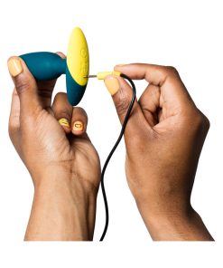 Romp Bass Rechargeable Silicone Vibrating Anal Plug Dark Green