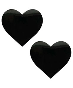 Neva Nude Pasty Black Wet Vinyl Dom Squad Heart