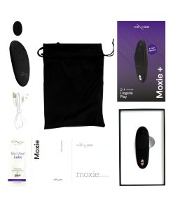 We-Vibe Moxie+ Rechargeable Remote-Controlled Silicone Wearable Clitoral Vibrator Black
