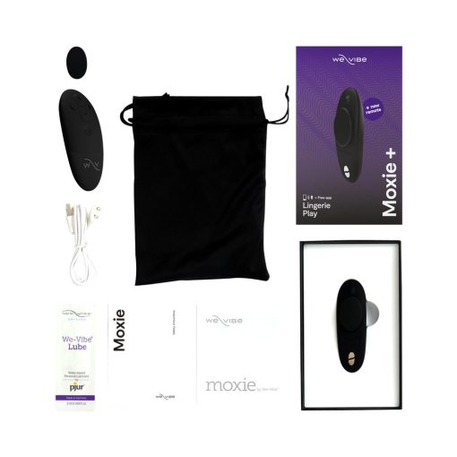 We-Vibe Moxie+ Rechargeable Remote-Controlled Silicone Wearable Clitoral Vibrator Black - Image 3