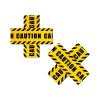 Pastease Crossed Caution Tape Nipple Pasties