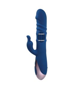 Evolved The Ringer Thrusting Rabbit Vibrator – Rechargeable, Blue