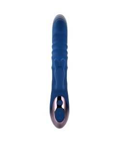 Evolved The Ringer Thrusting Rabbit Vibrator – Rechargeable, Blue